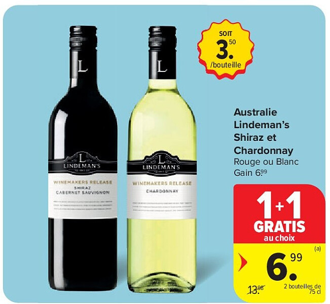 Australie Lindeman’s Shiraz et Chardonnay