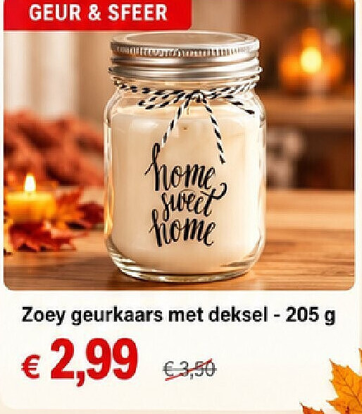 Zoey geurkaars met deksel - 205 g