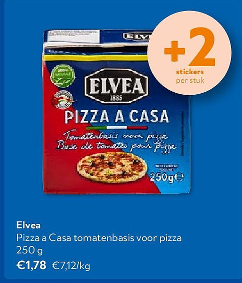 Elvea Pizza a Casa tomatenbasis voor pizza 250 g