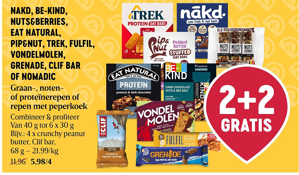 crunchy peanut butter, Clif bar, 68 g