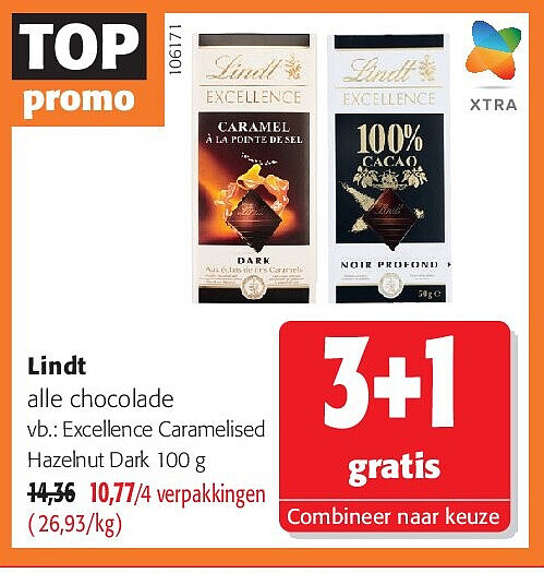 Lindt Excellence Caramelised Hazelnut Dark 100 g