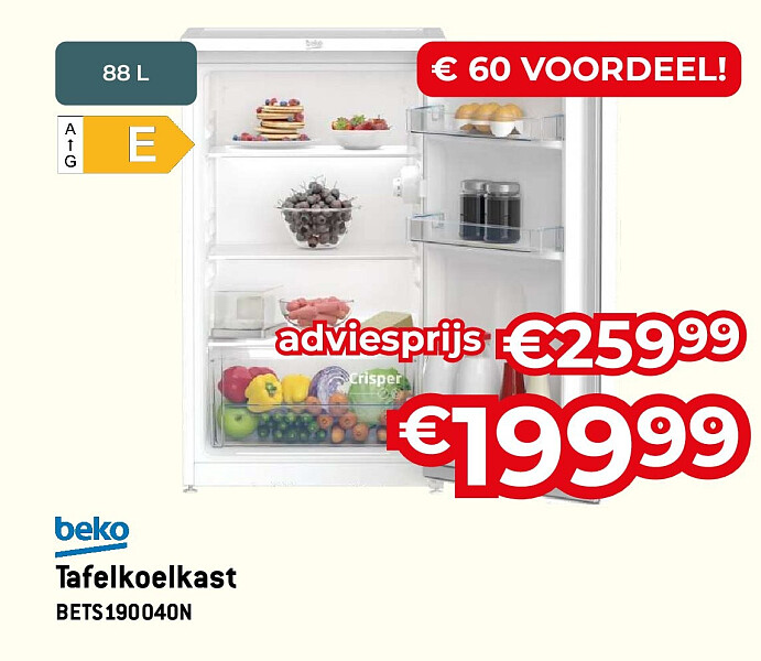 Tafelkoelkast BETS190040N