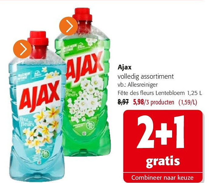 Ajax Allesreiniger Fête des fleurs Lentebloem 1,25 L