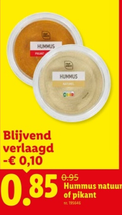 Hummus natuur of pikant