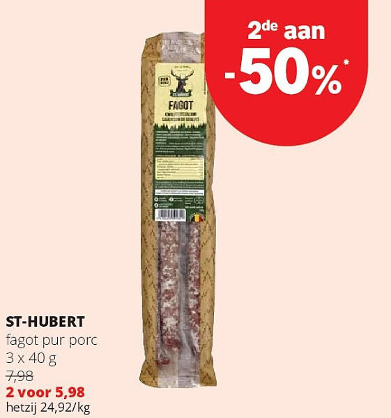ST-HUBERT fagot pur porc 3 x 40 g