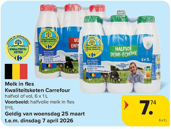 Melk in fl es Kwaliteitsketen Carrefour