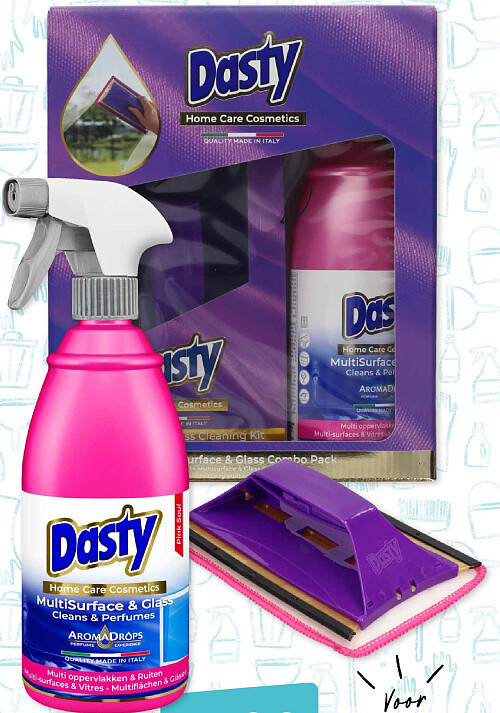 Dasty multi-oppervlak glasreiniger kit en ruitenreiniger