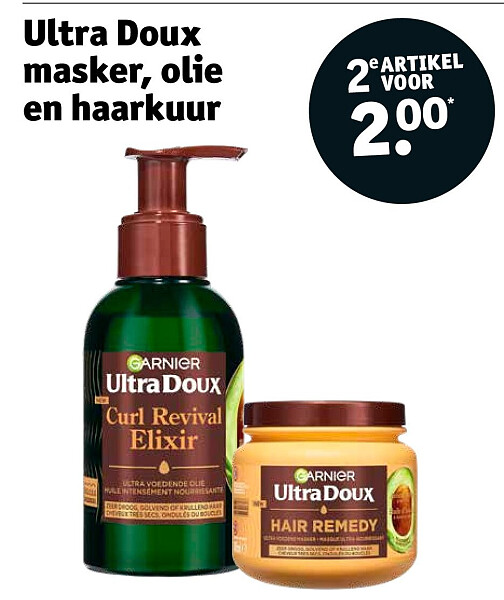 Ultra Doux masker, olie en haarkuur