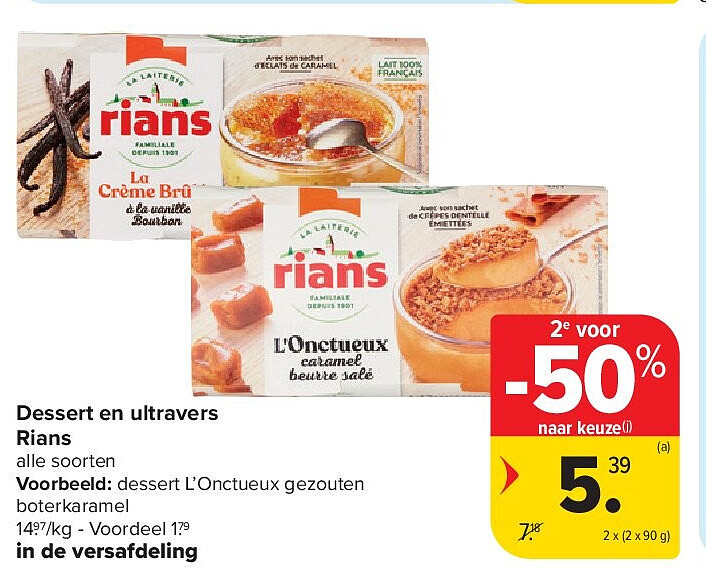 Dessert en ultravers Rians