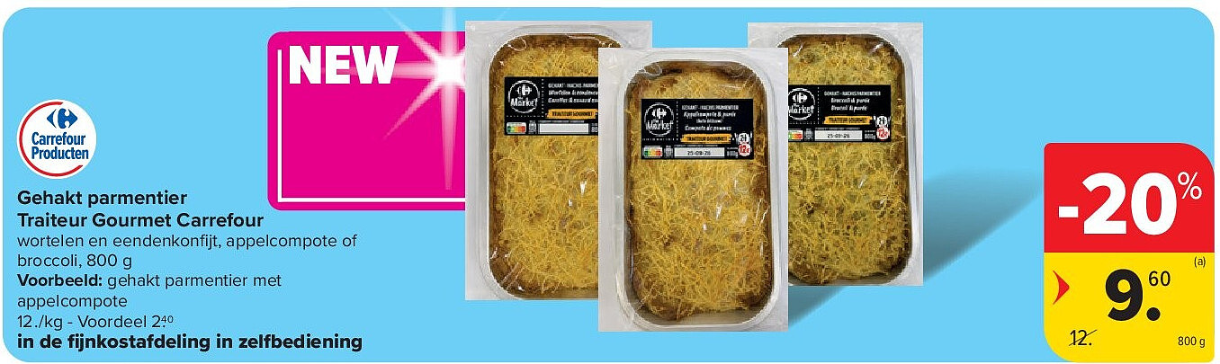 Gehakt parmentier Traiteur Gourmet Carrefour
