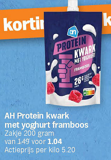 AH Protein kwark met yoghurt framboos