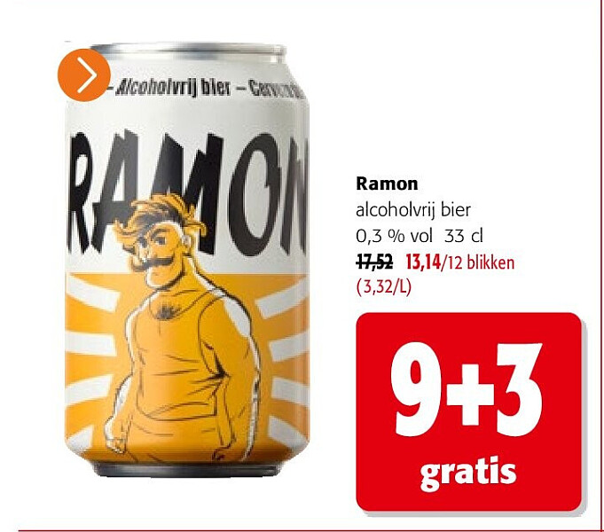 Ramon alcoholvrij bier 0,3 % vol 33 cl