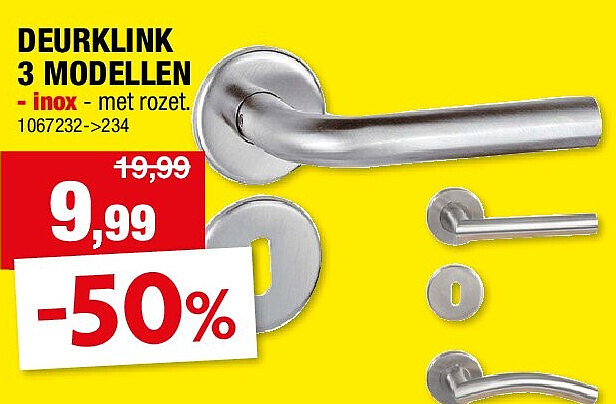 DEURKLINK 3 MODELLEN