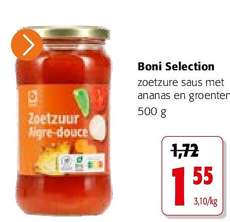 Boni Selection zoetzure saus met ananas en groenten 500 g