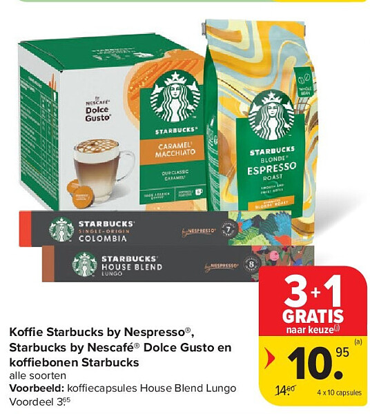 Koffie Starbucks by Nespresso®, Starbucks by Nescafé® Dolce Gusto en koffiebonen Starbucks