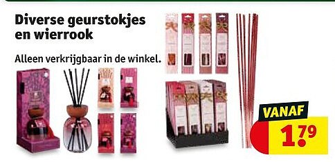 Diverse geurstokjes en wierrook