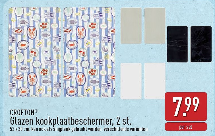 Glazen kookplaatbeschermer, 2 st.