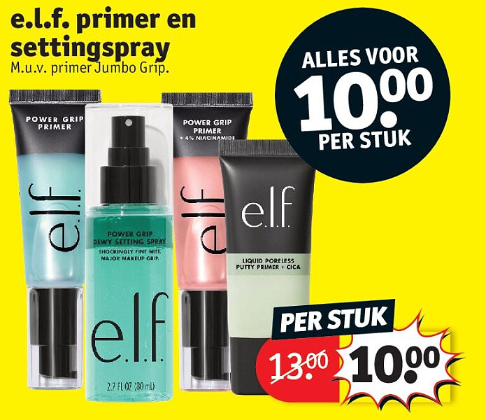e.l.f. primer en settingspray