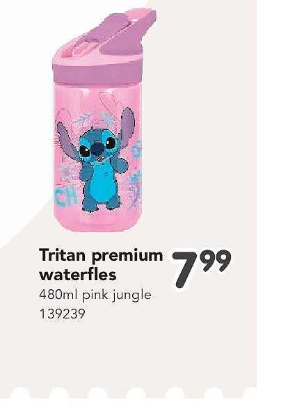 Tritan premium waterfles 480ml pink jungle 139239