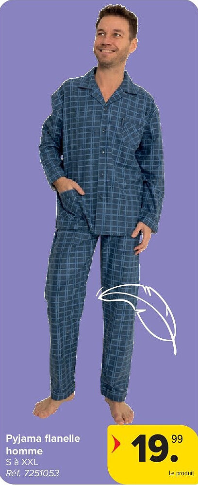 Pyjama flanelle homme