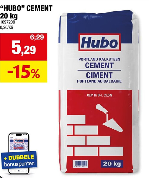 “HUBO” CEMENT 20 kg