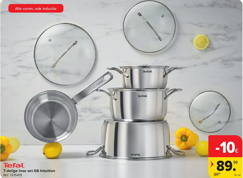 7-delige inox set G6 Intuition