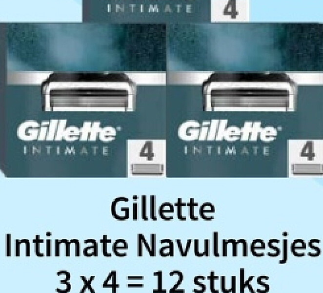 Gillette Intimate Navulmesjes 3 x 4 = 12 stuks