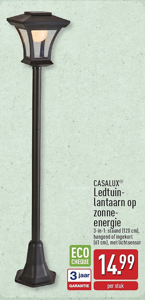Ledtuin­ lantaarn op zonneenergie