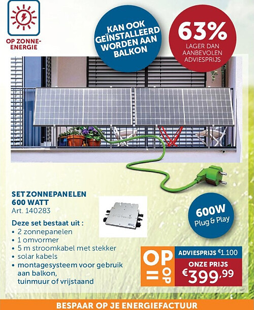 SET ZONNEPANELEN 600 WATT