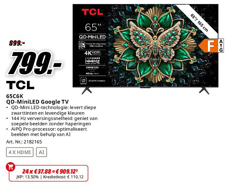 TCL 65C6K QD-MiniLED Google TV