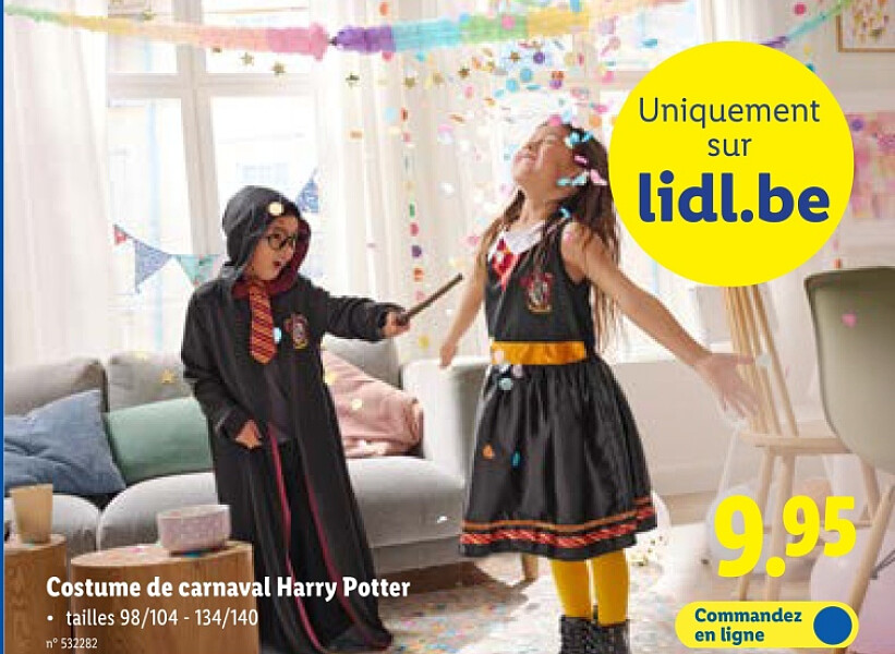 Costume de carnaval Harry Potter