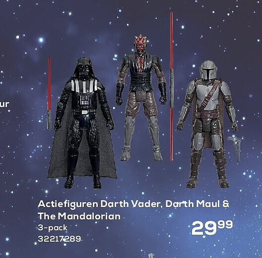 Actiefiguren Darth Vader, Darth Maul & The Mandalorian 3-pack