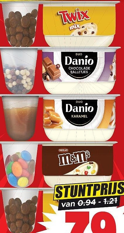 M&M's, Twix of Danio duo