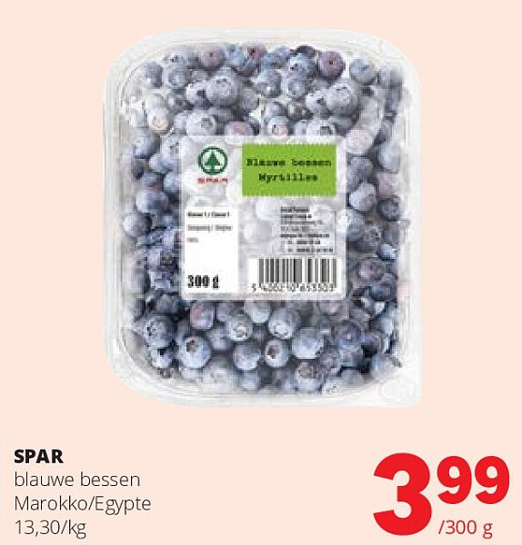 SPAR blauwe bessen Marokko/Egypte