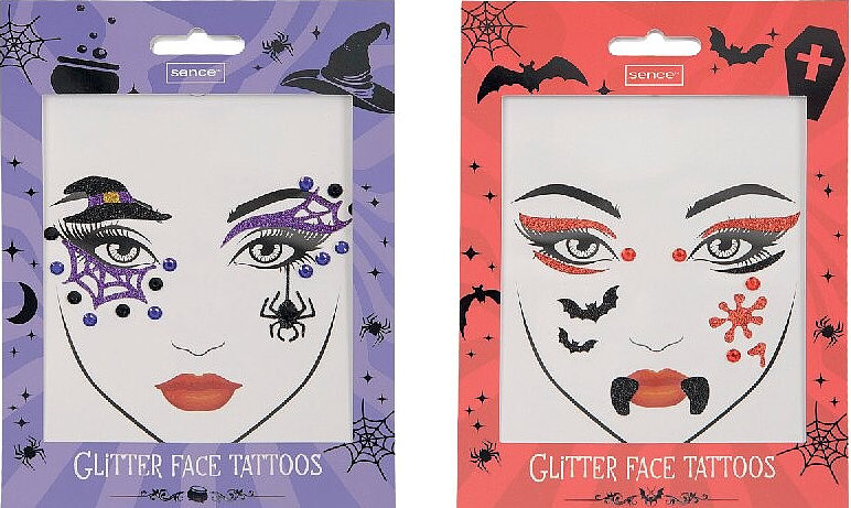 Glitter gezicht tatoeages