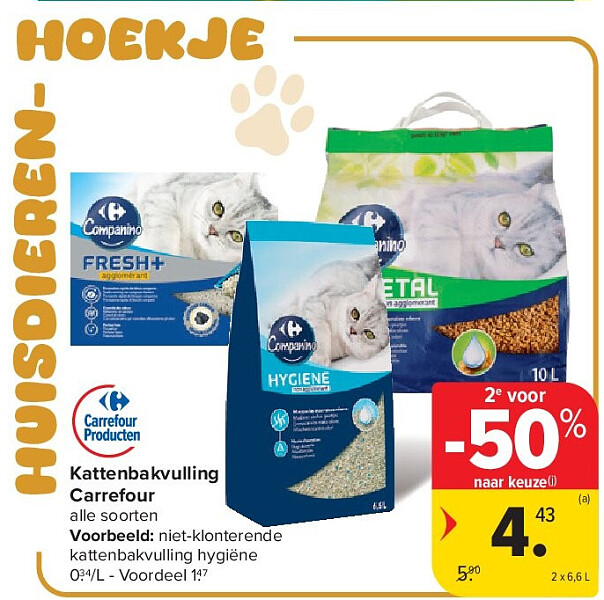 Kattenbakvulling Carrefour