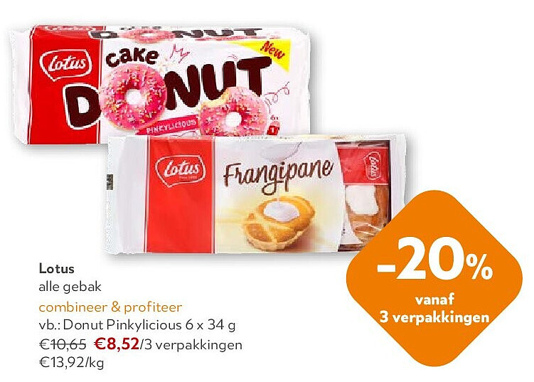 Lotus Donut Pinkylicious 6 x 34 g