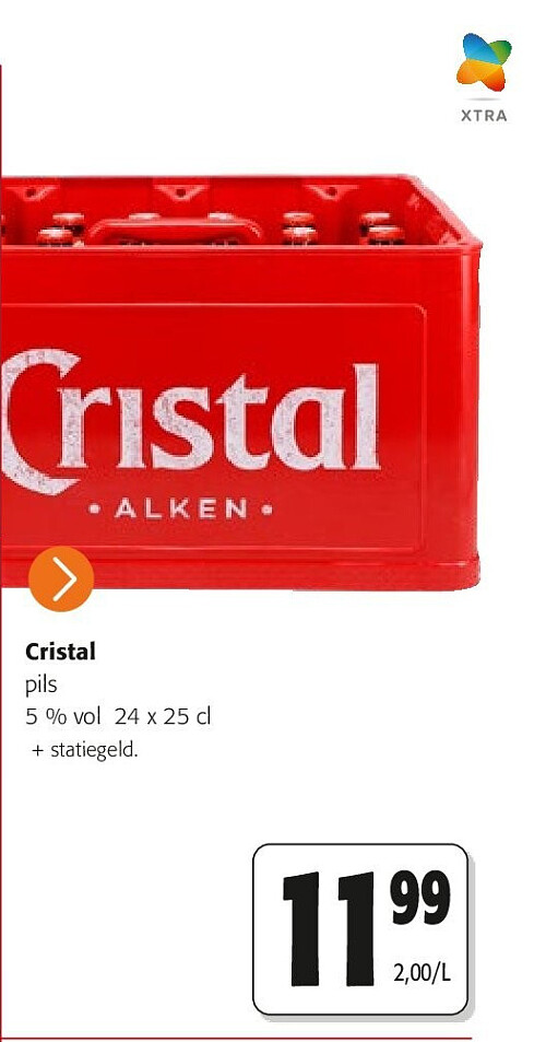 Cristal pils 5 % vol 24 x 25 cl