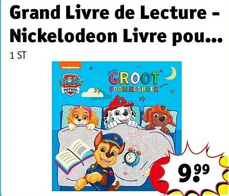 Grand Livre de Lecture - Nickelodeon Livre pou.