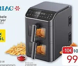 FRIAC AIF 8100ST dubbele airfryer 2x 5,5L