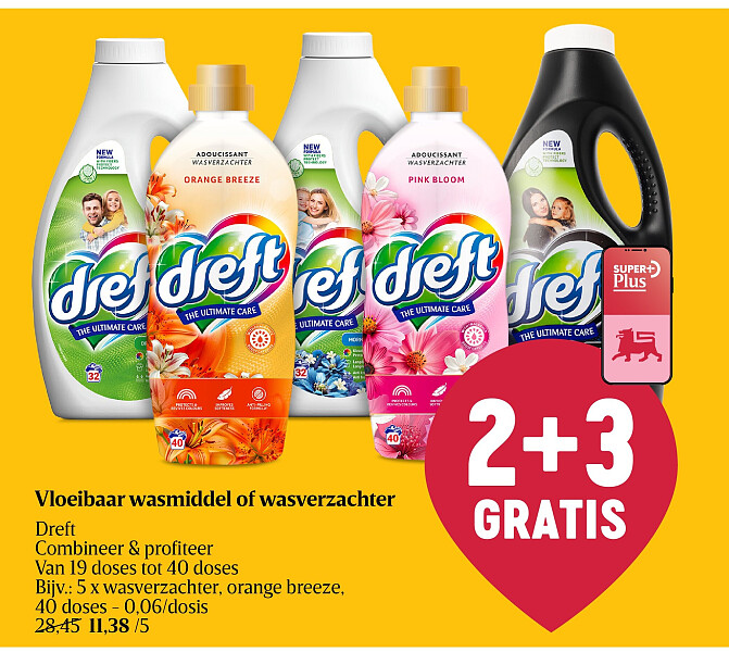 Vloeibaar wasmiddel of wasverzachter