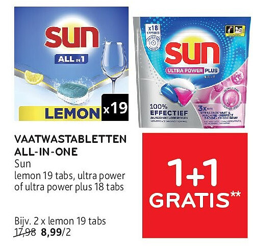 VAATWASTABLETTEN ALL-IN-ONE lemon 19 tabs