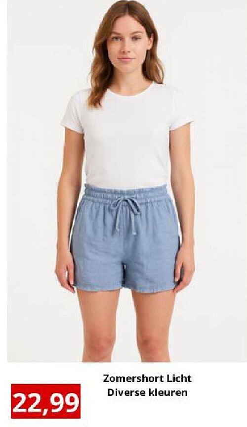 Zomershort Licht Diverse kleuren