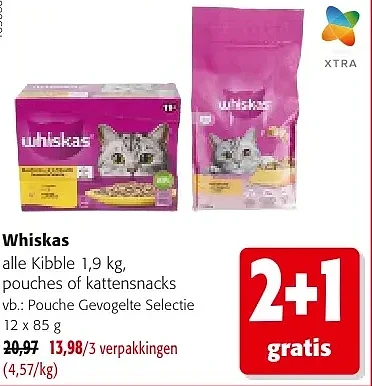 Whiskas Pouche Gevogelte Selectie 12 x 85 g