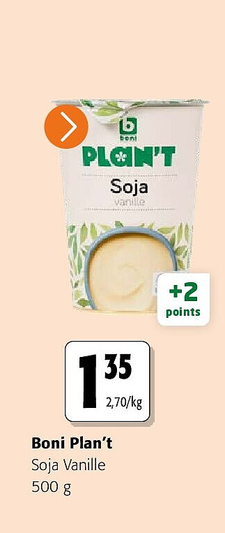 Boni Plan’t Soja Vanille 500 g