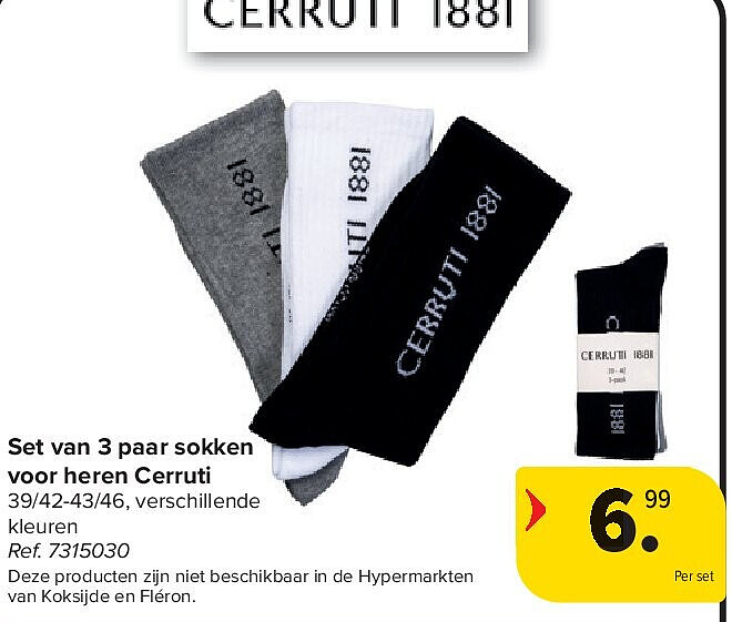 Set van 3 paar sokken voor heren Cerruti