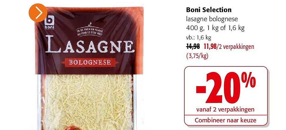 Boni Selection lasagne bolognese 400 g