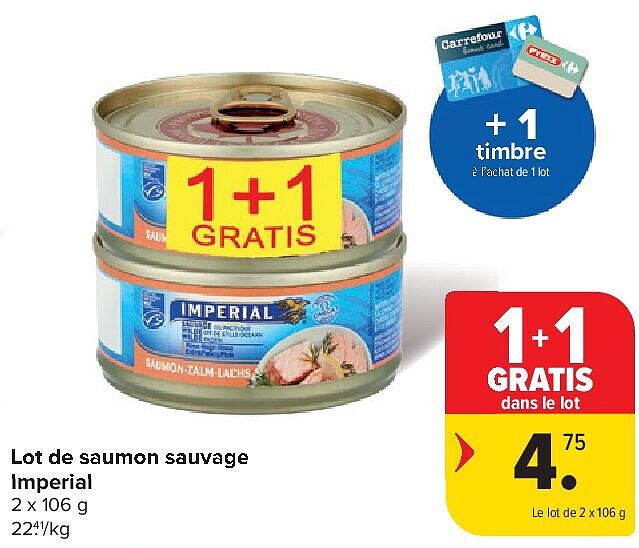 Lot de saumon sauvage Imperial 2 x 106 g