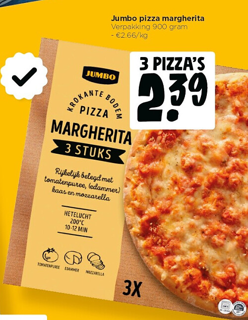 Jumbo pizza margherita