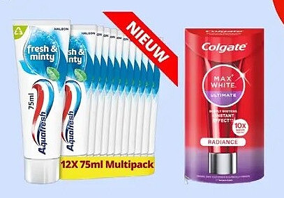 Aquafresh Fresh & Minty 12 x 75ml Multipack